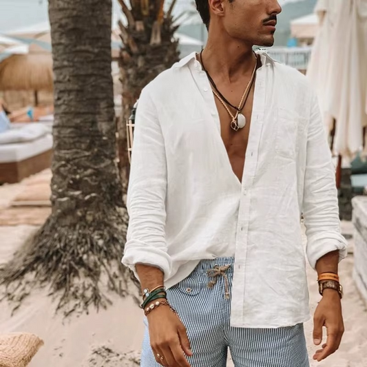 Camisa Masculina Casual Oversized Branca